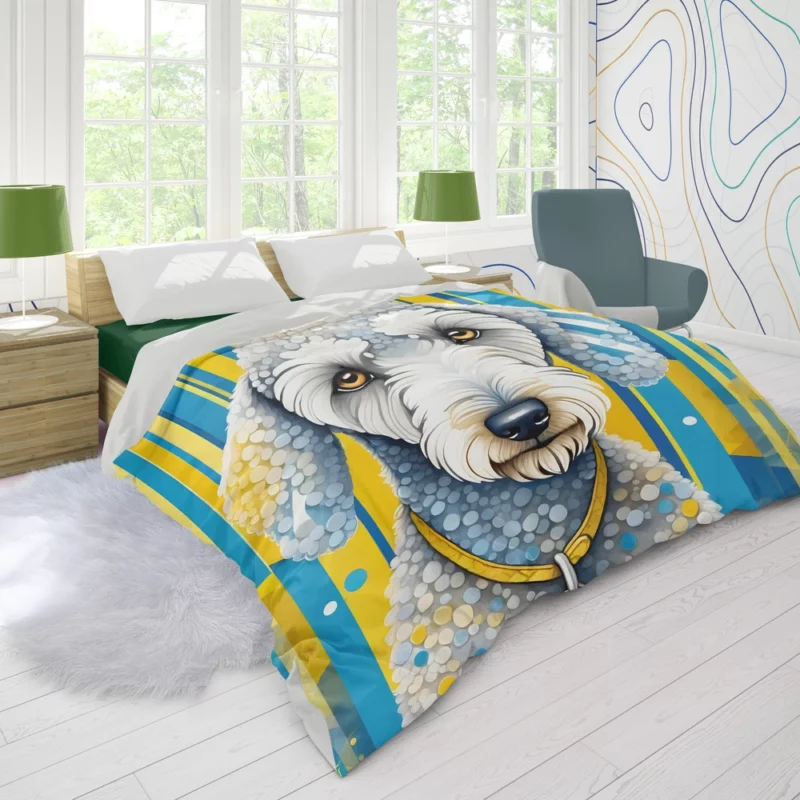 Dog Fluffy Pal Bedlington Terrier Duvet Cover