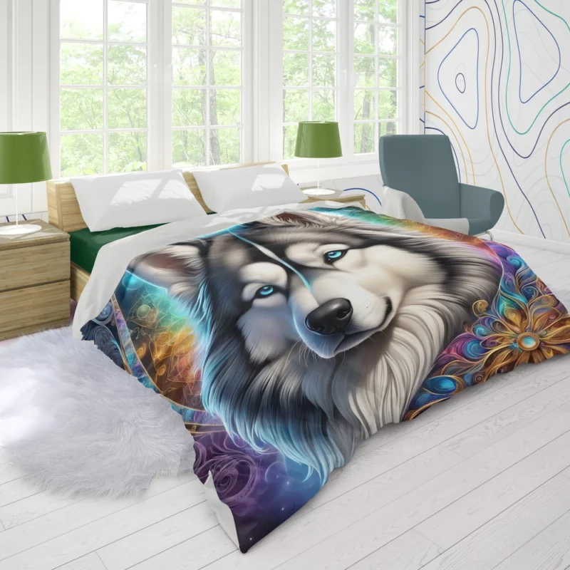 Dog Furry Ambassador Alaskan Malamute Diplomat Duvet Cover