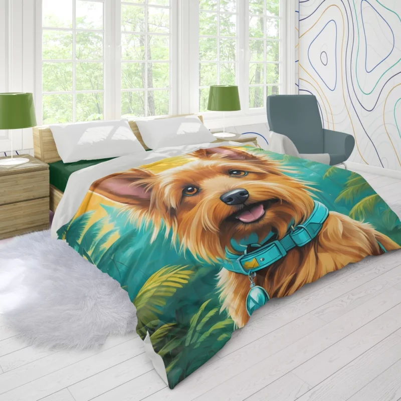 Dog Furry Friend Australian Terrier Duvet Cover