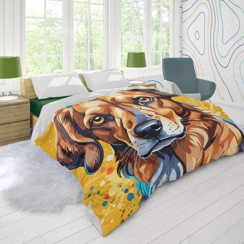 Dog Gifted Joy Harrier Surprise Duvet Cover