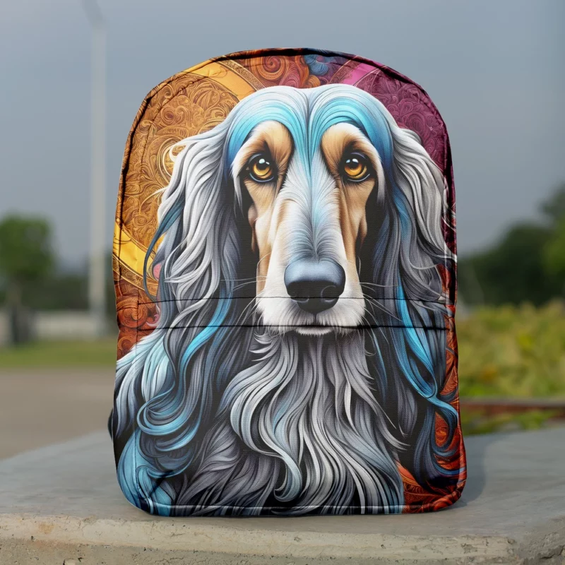 Dog Graceful Guardian Afghan Hound Minimalist Backpack