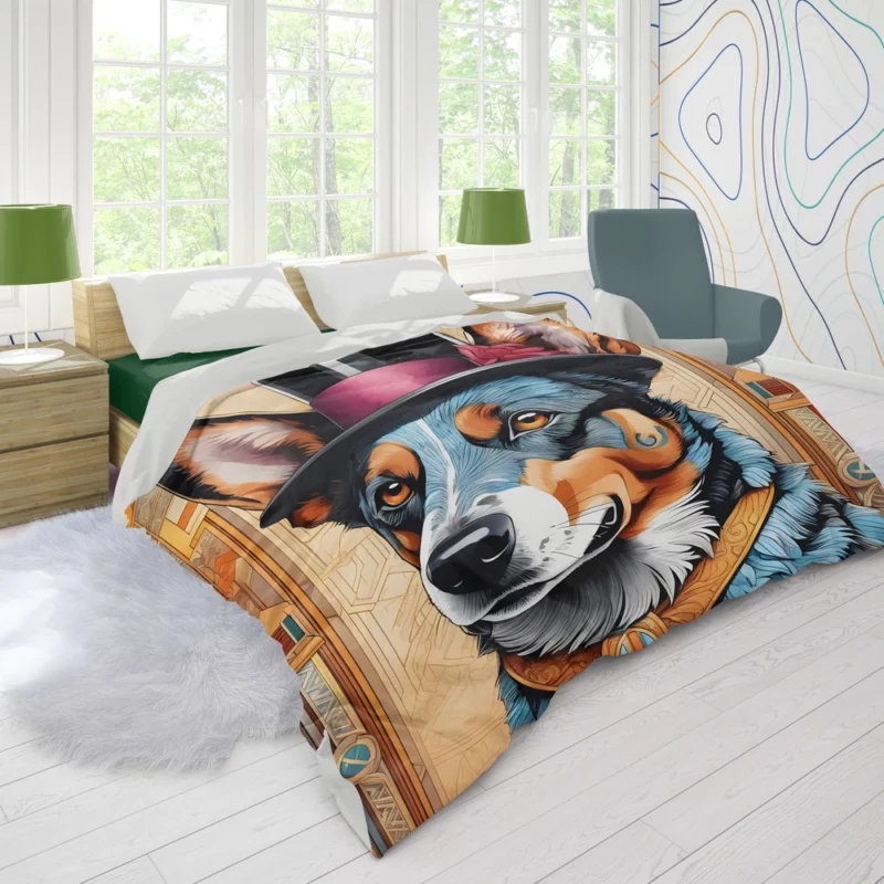 Dog Herding Heritage Australian Cattle Duvet Cover