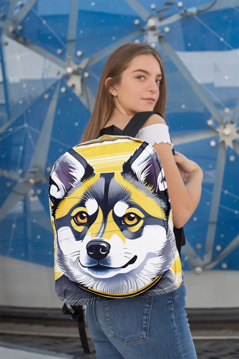 Dog Little Guardian Alaskan Klee Kai Minimalist Backpack 2