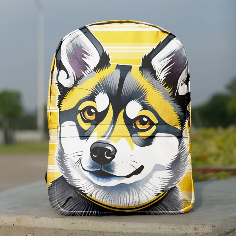 Dog Little Guardian Alaskan Klee Kai Minimalist Backpack