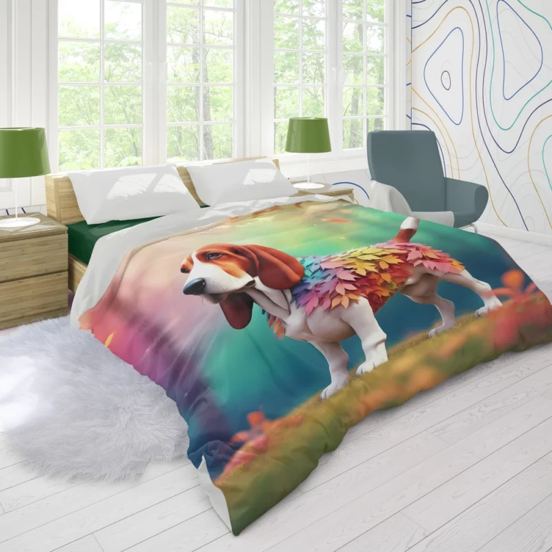 Dog Low-Set Hunter Basset Hound Duvet Cover