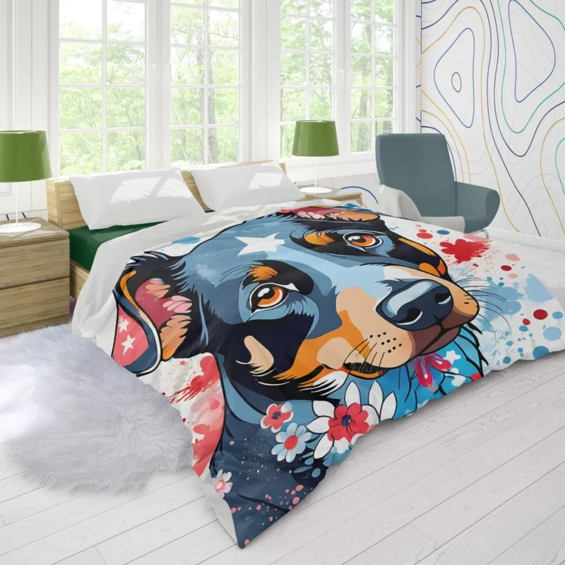 Dog Loyal Companion Beauceron Beauty Duvet Cover