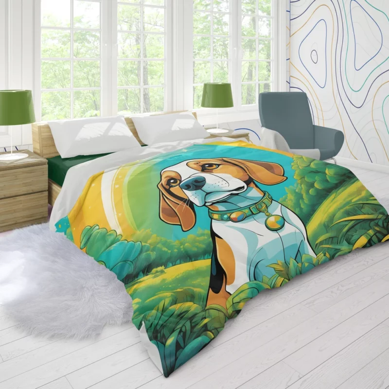 Dog Loyal Hunter Beagle Companion Duvet Cover