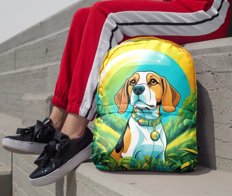 Dog Loyal Hunter Beagle Companion Minimalist Backpack 1