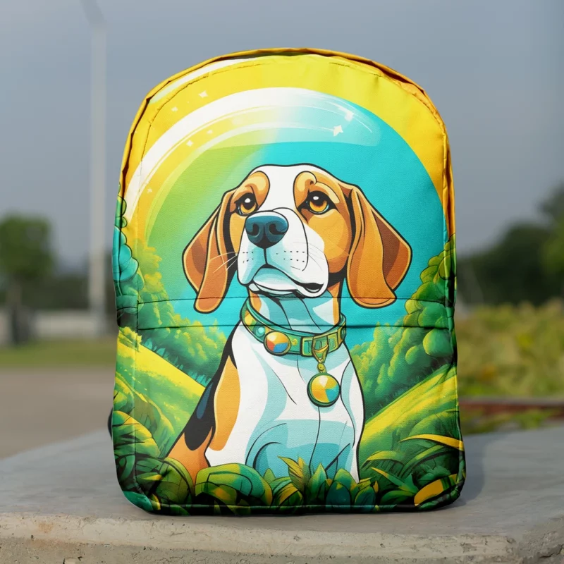 Dog Loyal Hunter Beagle Companion Minimalist Backpack