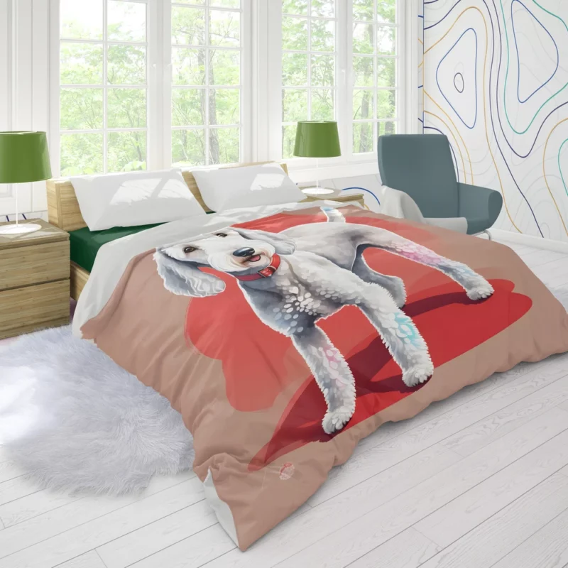 Dog Loyal Pal Bedlington Terrier Duvet Cover