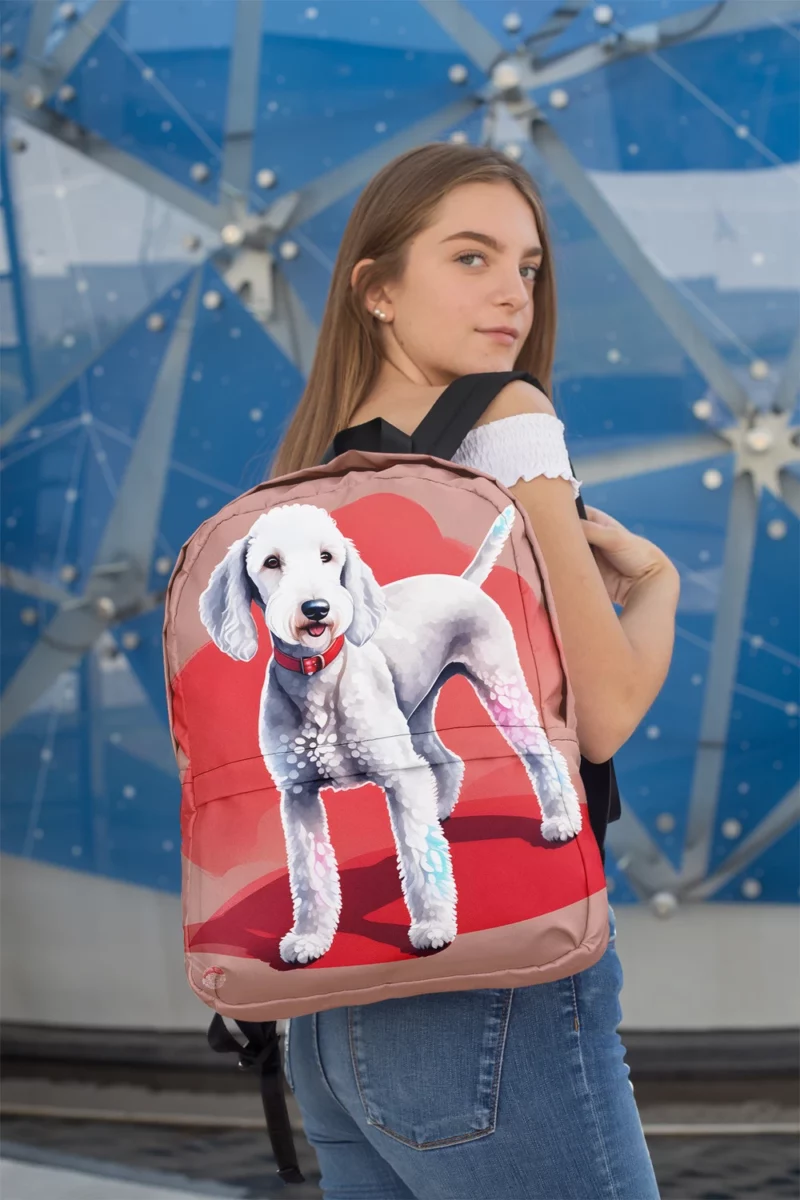 Dog Loyal Pal Bedlington Terrier Minimalist Backpack 2