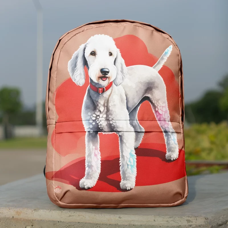 Dog Loyal Pal Bedlington Terrier Minimalist Backpack