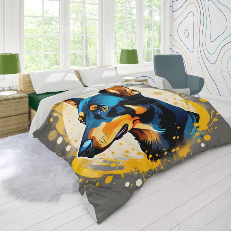 Dog Majestic Beauty Beauceron Grace Duvet Cover