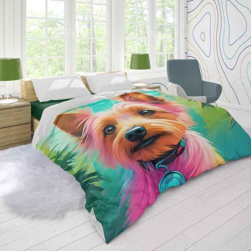 Dog Nimble Explorer Aussie Terrier Duvet Cover