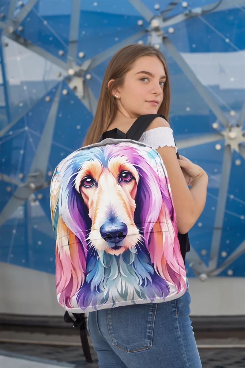 Dog Noble Companion Afghan Hound Minimalist Backpack 2