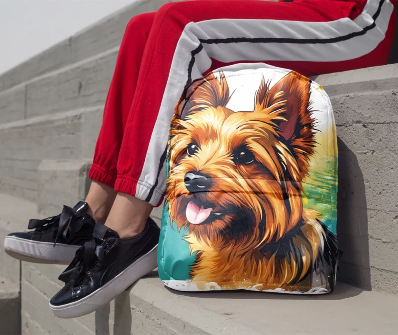 Dog Playful Spirit Australian Terrier Minimalist Backpack 1