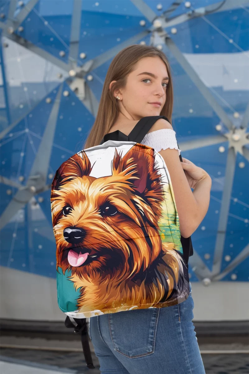 Dog Playful Spirit Australian Terrier Minimalist Backpack 2