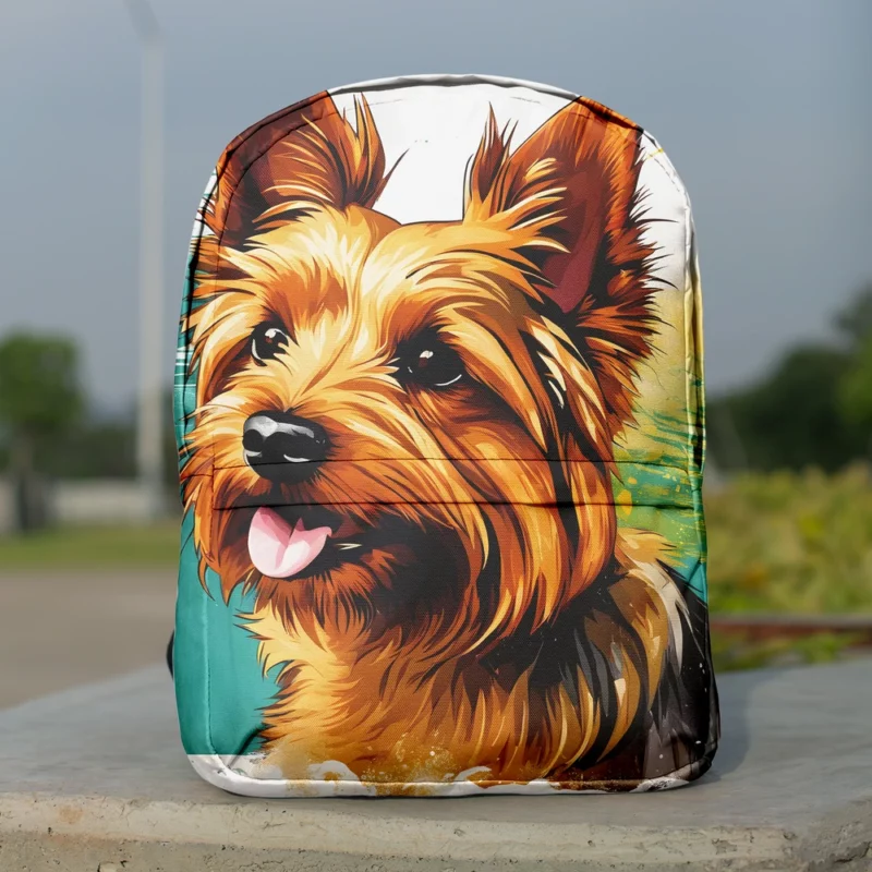 Dog Playful Spirit Australian Terrier Minimalist Backpack