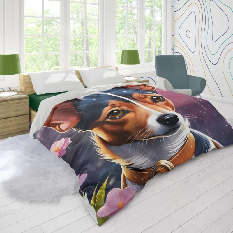 Dog Silent Hunter Basenji Hound Duvet Cover