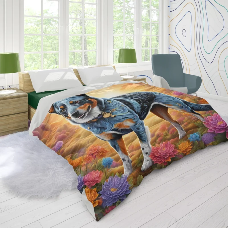 Dog Spirited Worker Australian Cattle Duvet Cover