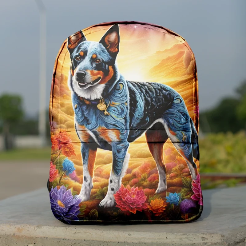 Dog Spirited Worker Australian Cattle Minimalist Backpack