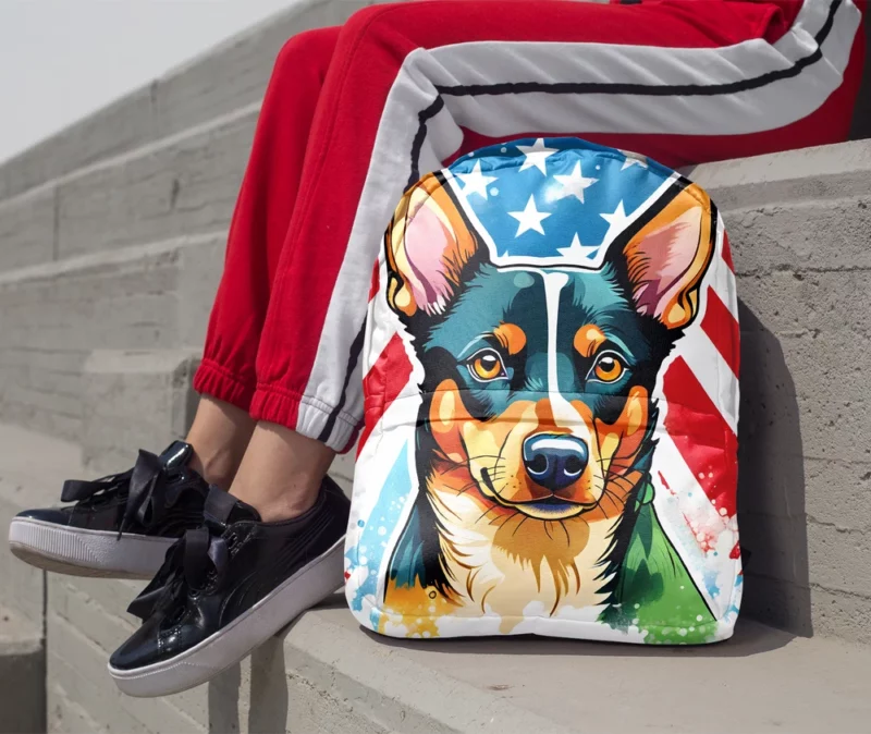 Dog Spirited Worker Australian Kelpie Companion Minimalist Backpack 1