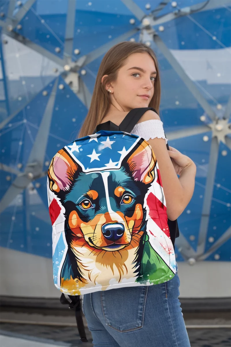 Dog Spirited Worker Australian Kelpie Companion Minimalist Backpack 2