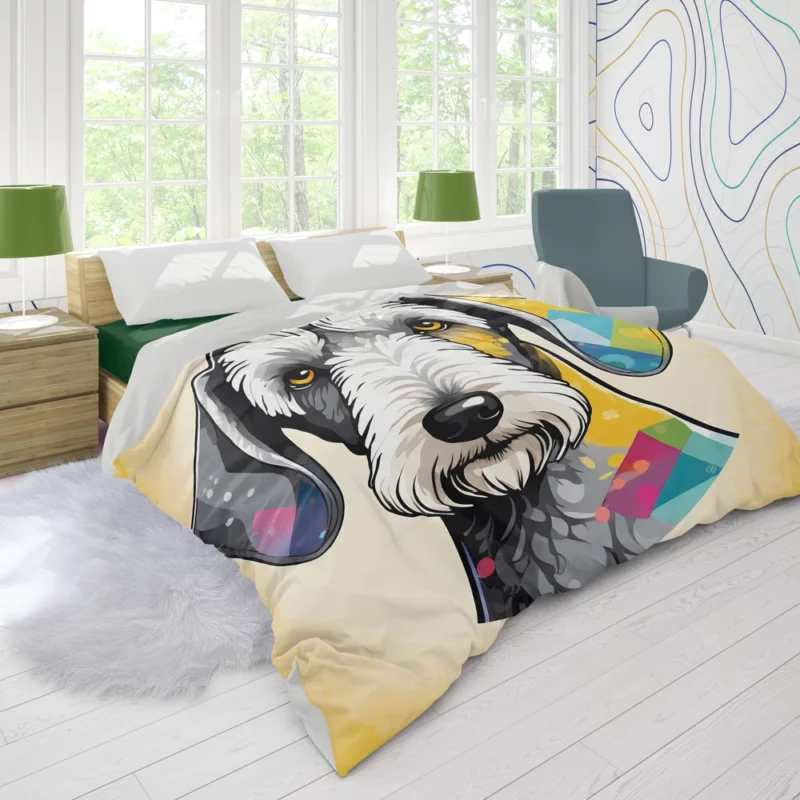 Dog Versatile Companion Bedlington Terrier Beauty Duvet Cover