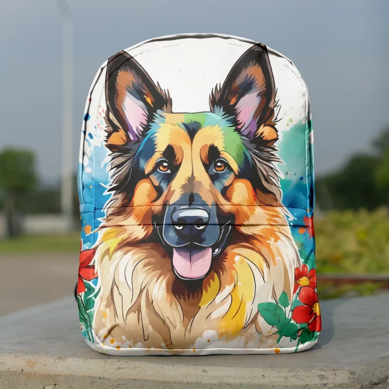 Dynamic Belgian Tervuren Dog Partner Minimalist Backpack