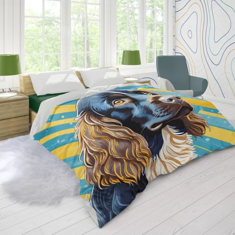 Dynamic Boykin Spaniel Dog Performer Duvet Cover