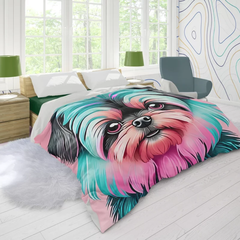 Dynamic Dog Duo Affenpinscher Charm Duvet Cover