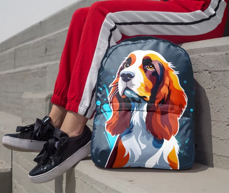 Elegance Welsh Springer SpanielDog Breed Minimalist Backpack 1