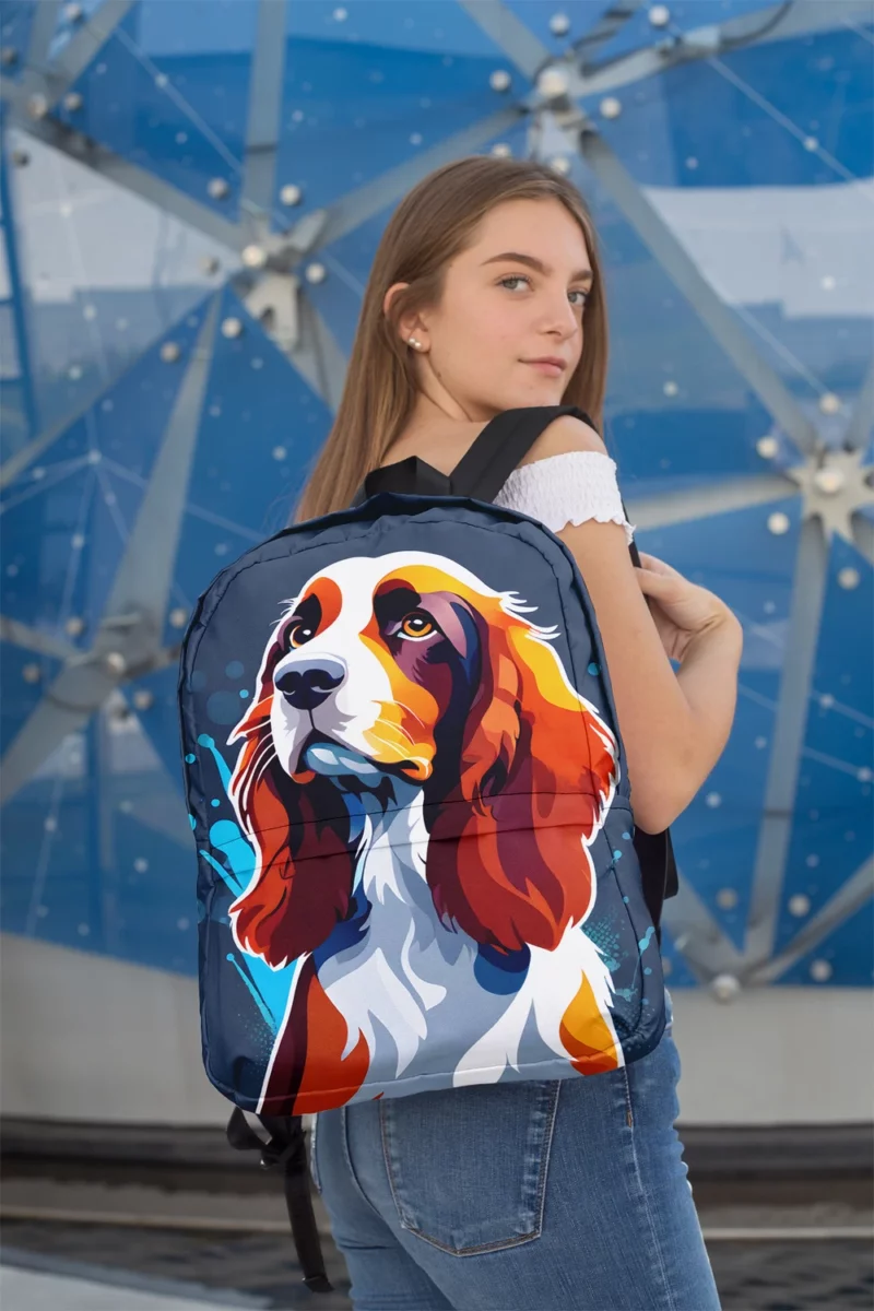 Elegance Welsh Springer SpanielDog Breed Minimalist Backpack 2