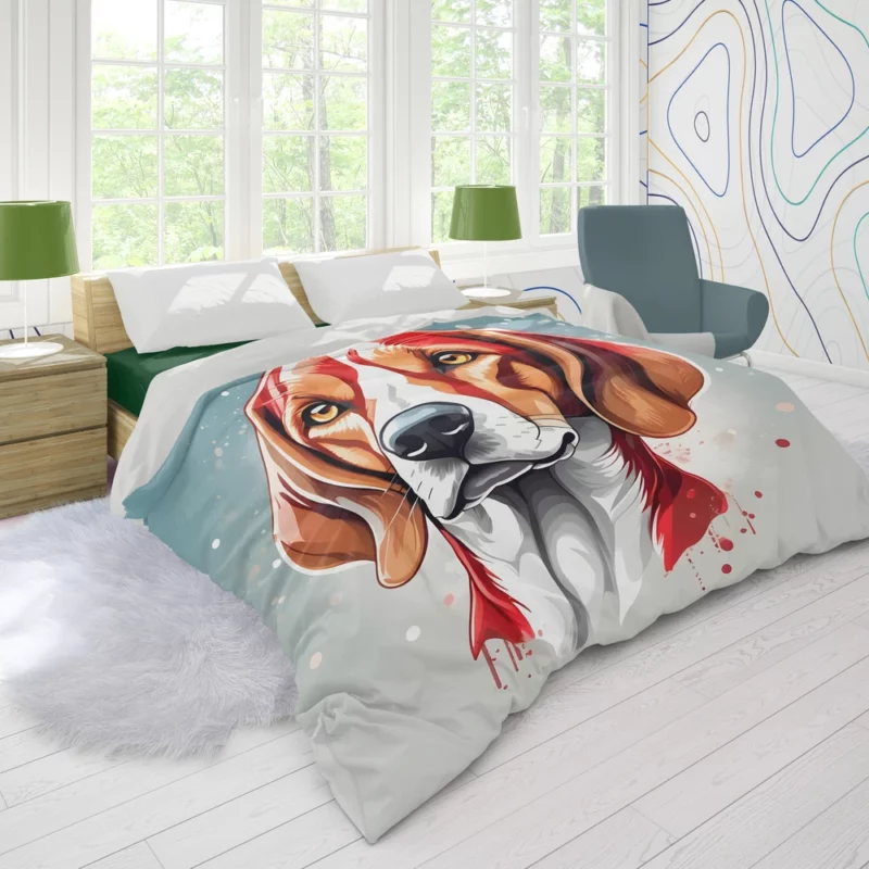 Elegant American Foxhound Beauty Dog Style Duvet Cover