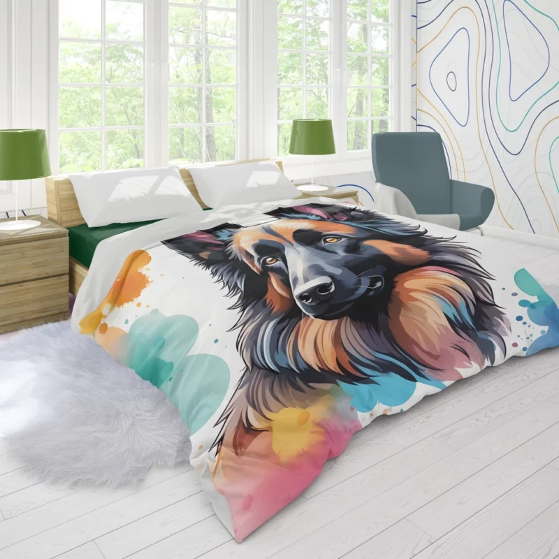 Elegant Belgian Sheepdog Dog Majesty Duvet Cover