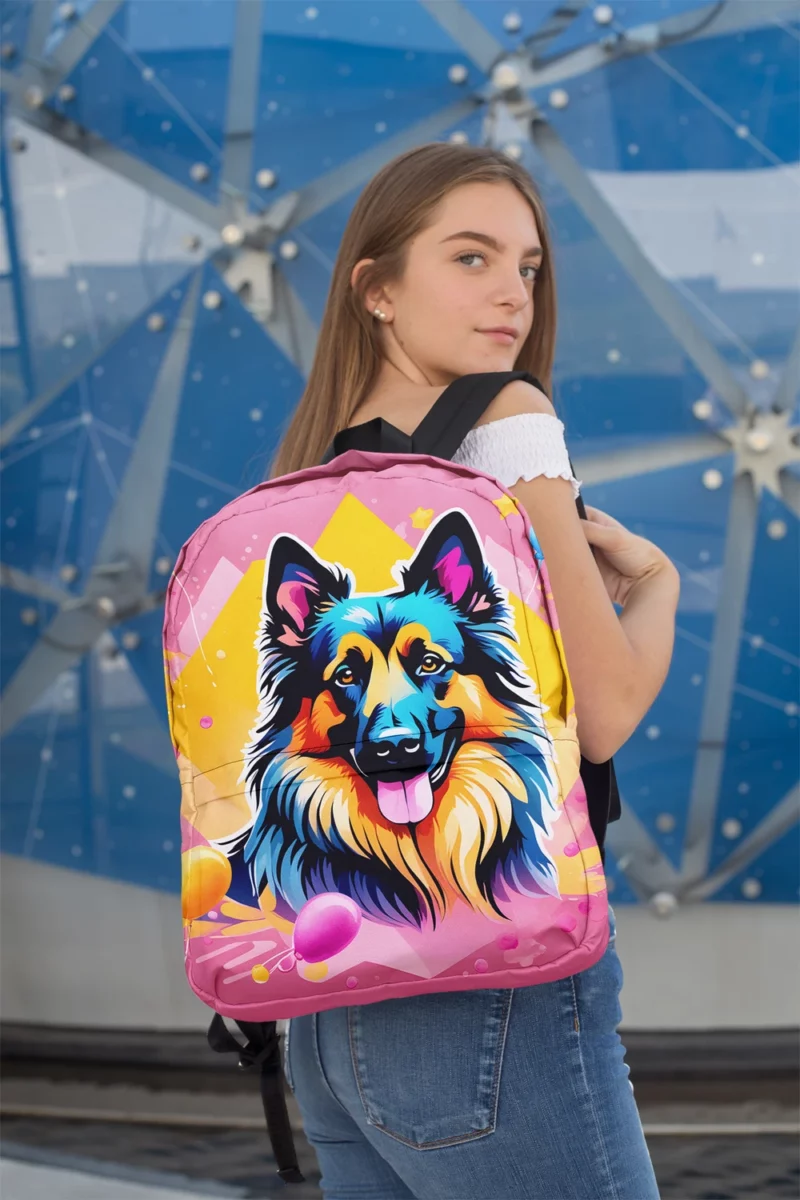 Elegant Belgian Tervuren Dog Charmer Minimalist Backpack 2