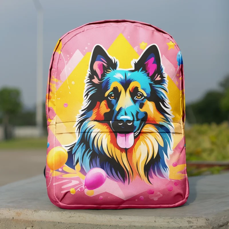 Elegant Belgian Tervuren Dog Charmer Minimalist Backpack