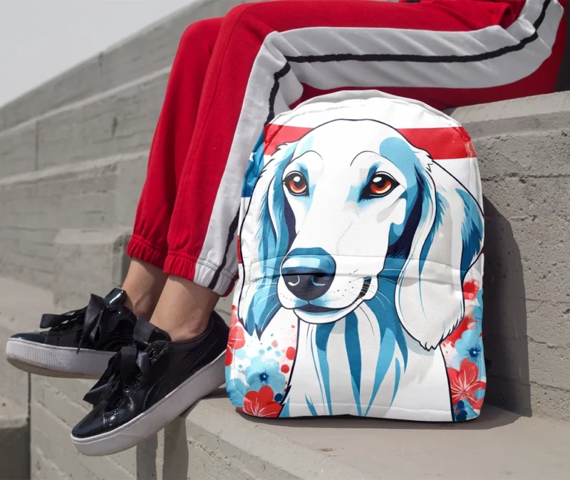 Elegant Hound Perfection Saluki Dog Minimalist Backpack 1