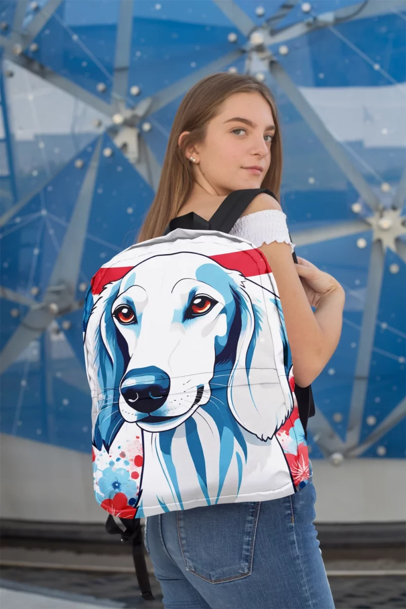 Elegant Hound Perfection Saluki Dog Minimalist Backpack 2