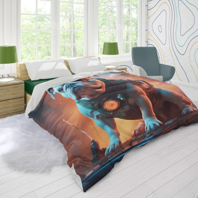 Endearing Bulldog Dog Loyal Friend Duvet Cover