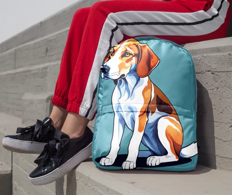 Energetic American Foxhound Spirit Dog Vigor Minimalist Backpack 1