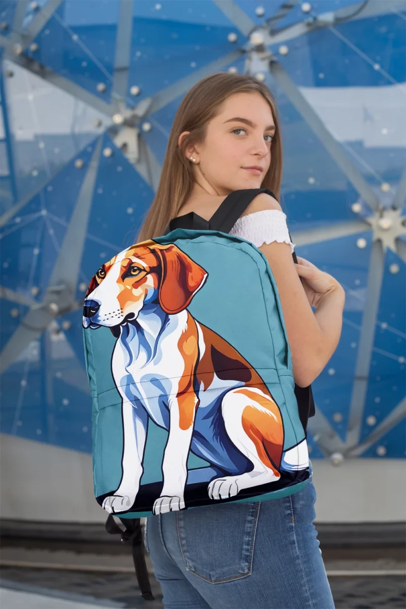 Energetic American Foxhound Spirit Dog Vigor Minimalist Backpack 2