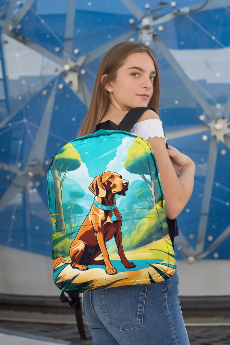 Energetic Beauty Vizsla Dog Minimalist Backpack 2