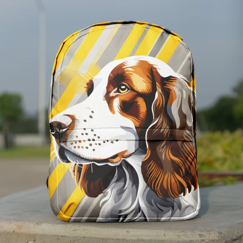 Energetic Beauty Welsh Springer Spaniel Dog Minimalist Backpack