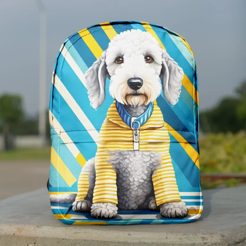 Energetic Bedlington Terrier Explorer Dog Joy Minimalist Backpack