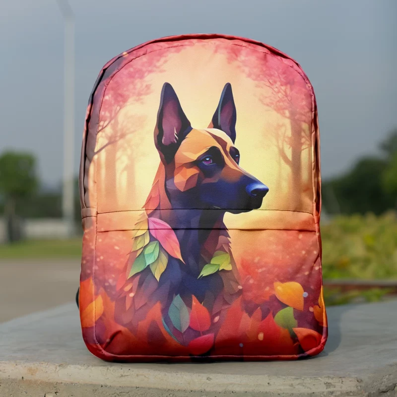 Energetic Belgian Malinois Dog Athlete Minimalist Backpack