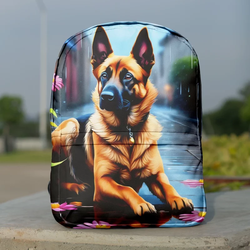 Energetic Belgian Malinois Dog Canine Athlete Minimalist Backpack