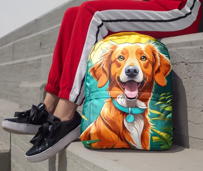 Energetic Nova Scotia Duck Tolling Retriever Minimalist Backpack 1