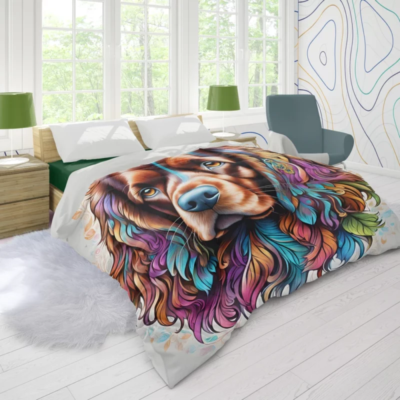 Energetic Wonder Sussex Spaniel Dog Breed Duvet Cover