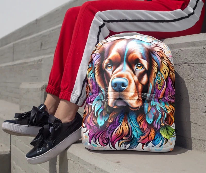 Energetic Wonder Sussex Spaniel Dog Breed Minimalist Backpack 1